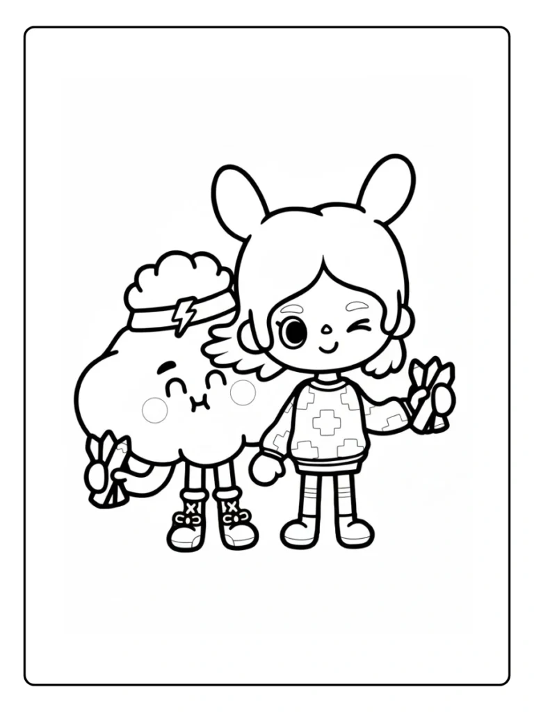 Toca Boca Kleurplaat