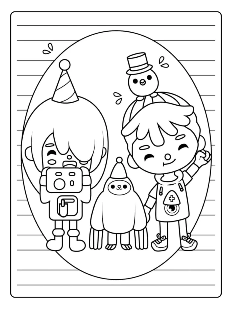 Toca Boca Kleurplaat