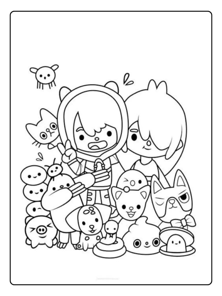 Toca Boca Kleurplaat