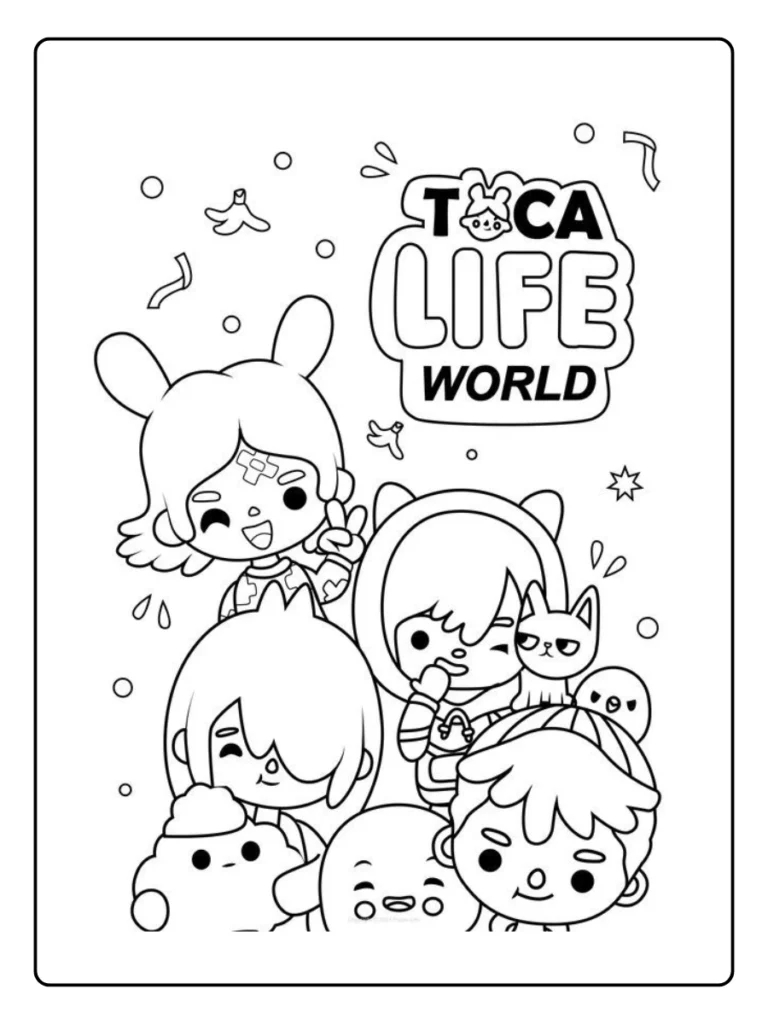 Toca Boca Kleurplaat