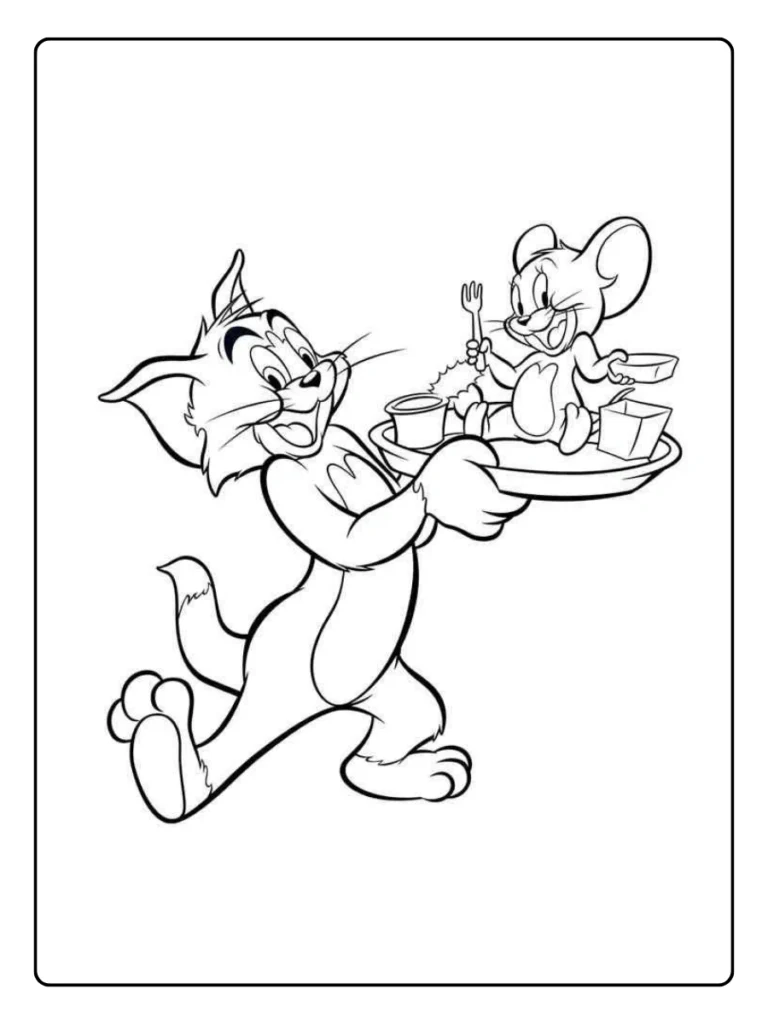 Tom En Jerry Grappig Kleurplaat