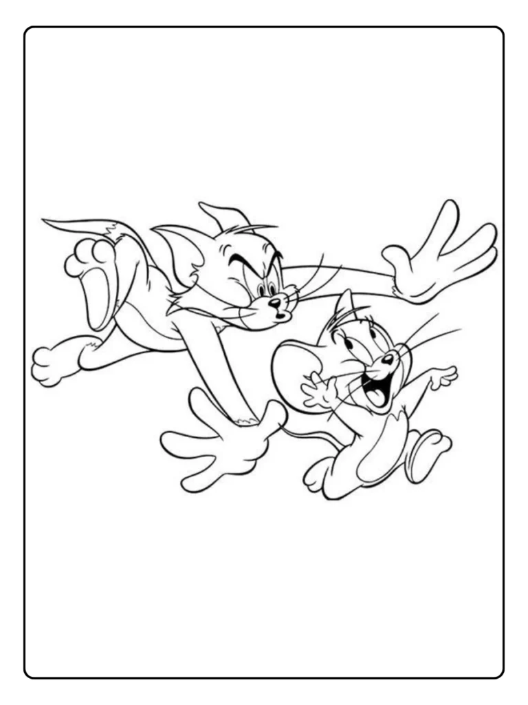 Tom En Jerry Makkelijk Kleurplaat