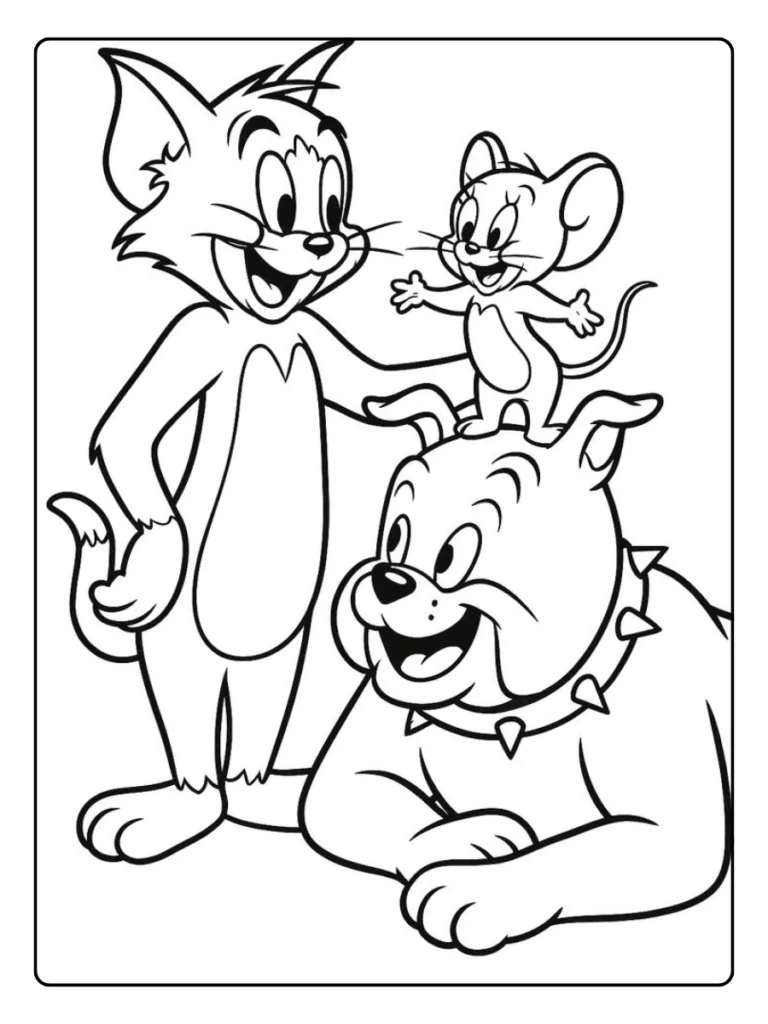 Tom En Jerry Vintage Kleurplaat