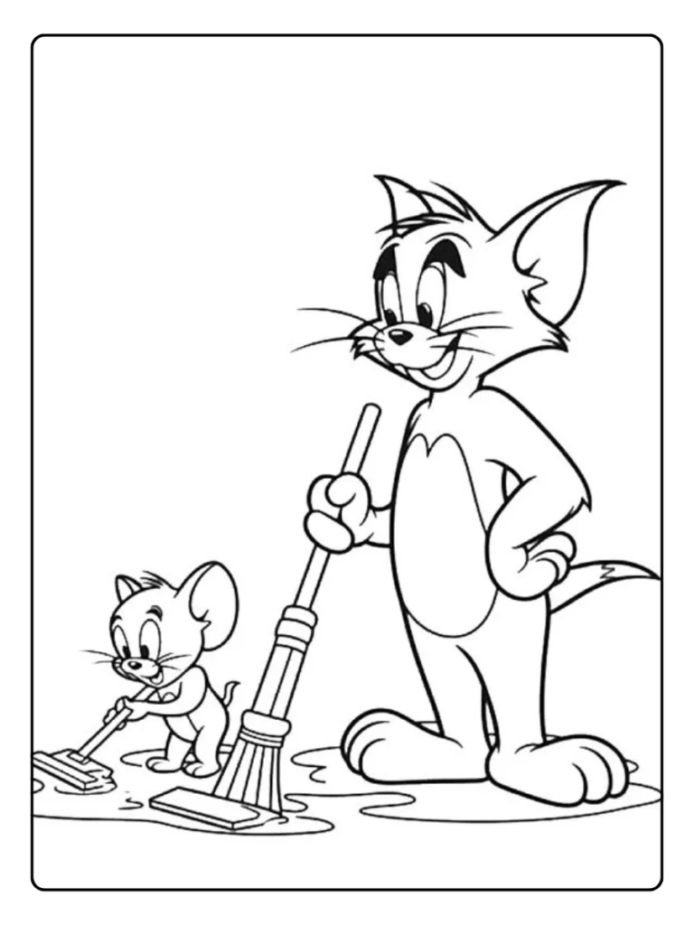 Tom En Jerry Voor Kinderen Kleurplaat