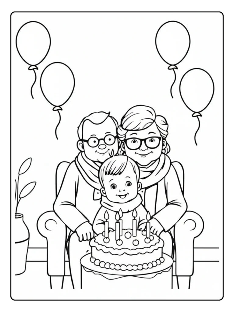 Verjaardag Kleurplaat Oma Bloemen