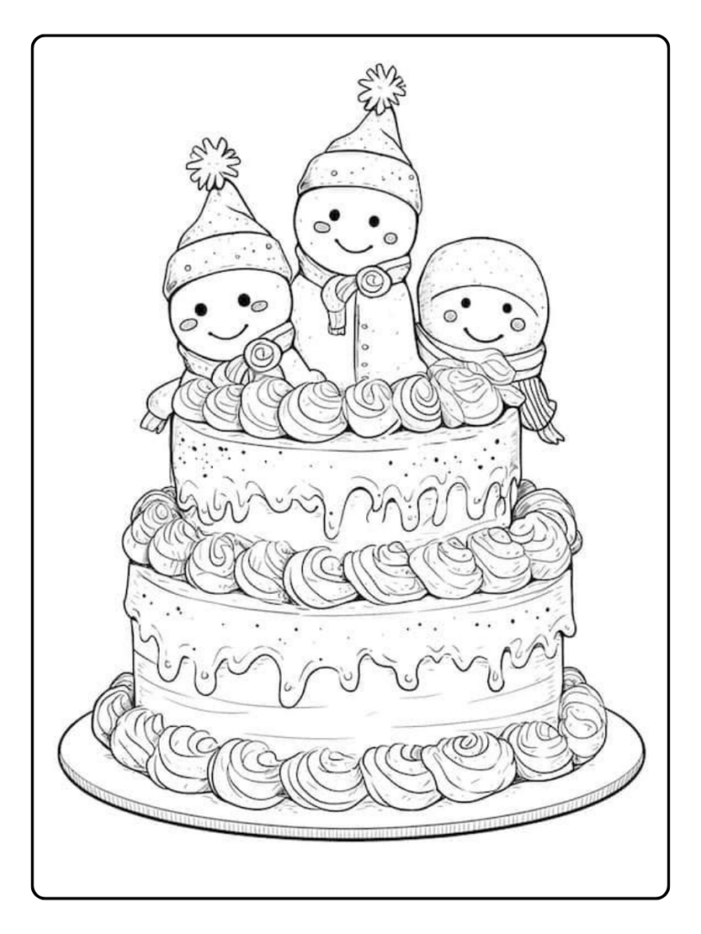 Verjaardagstaart Kleurplaat Chocolade