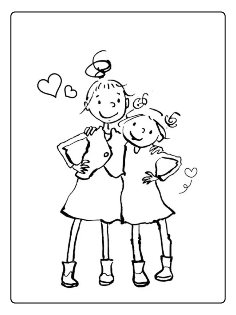 Zoete Zusjes Kleurplaat