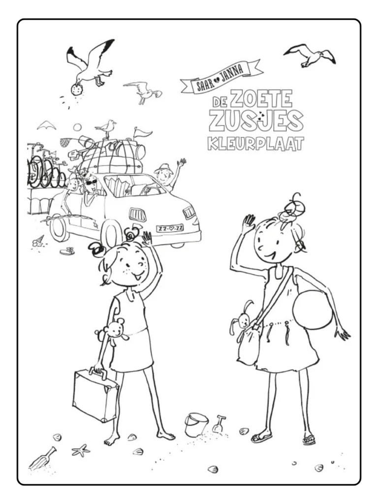 Zoete Zusjes Kleurplaat