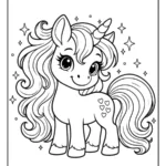 Kleurplaat Eenhoorn Schattig