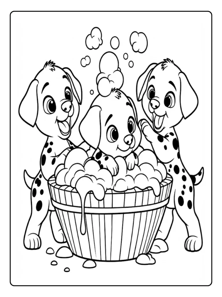 Kleurplaat Hond Schattig