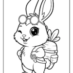 Kleurplaat Konijn Schattig