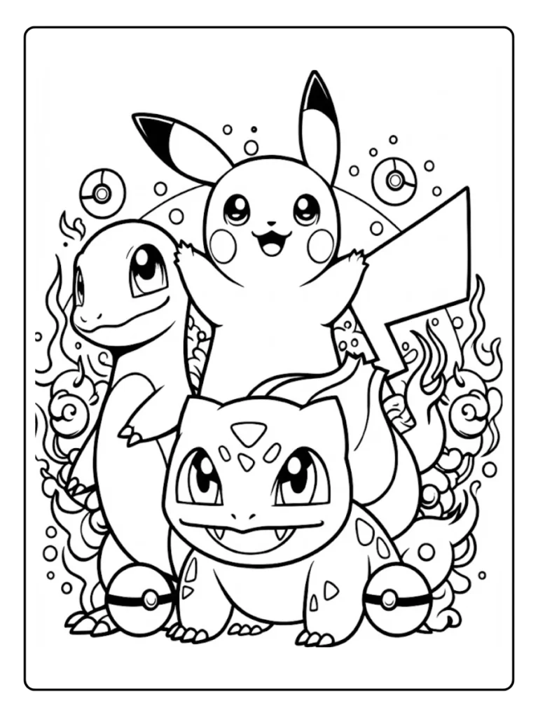 Kleurplaat Pokemon Schattig