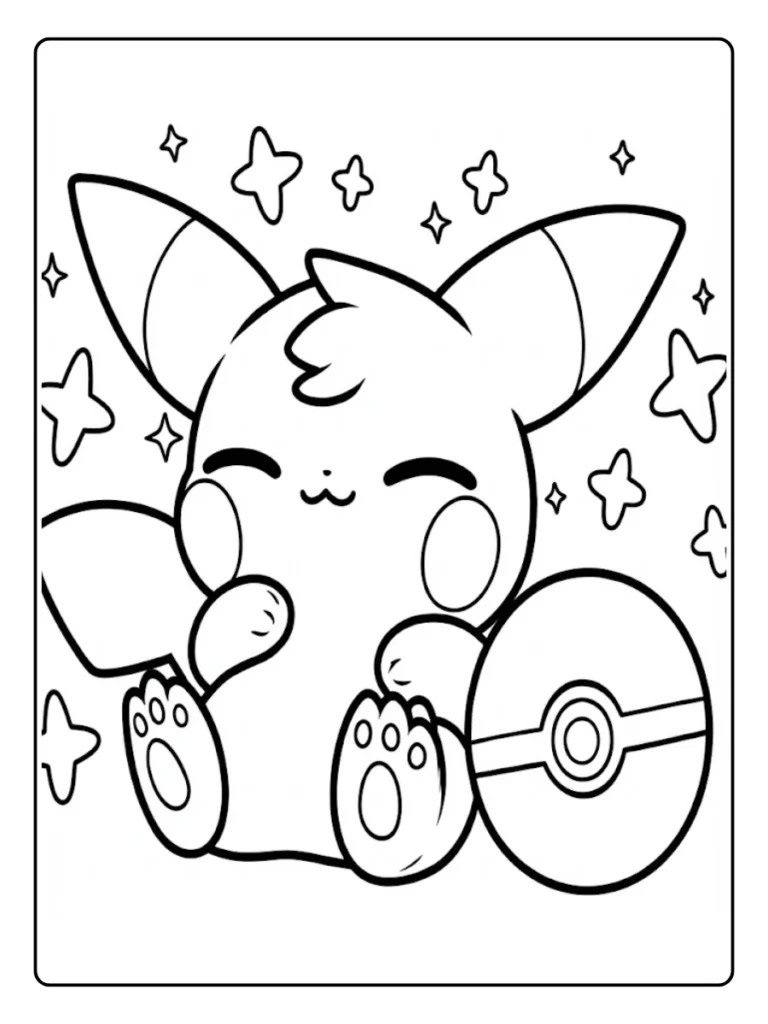 Kleurplaat Pokemon Schattig