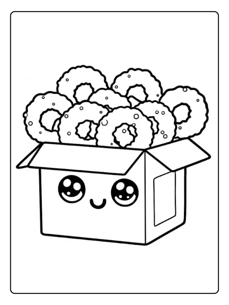 Kleurplaat Schattig Eten