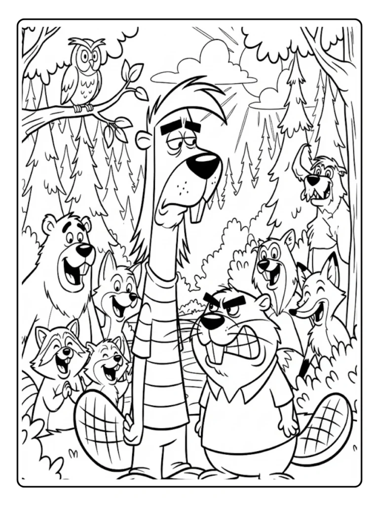 Kleurplaat Schattige Dieren