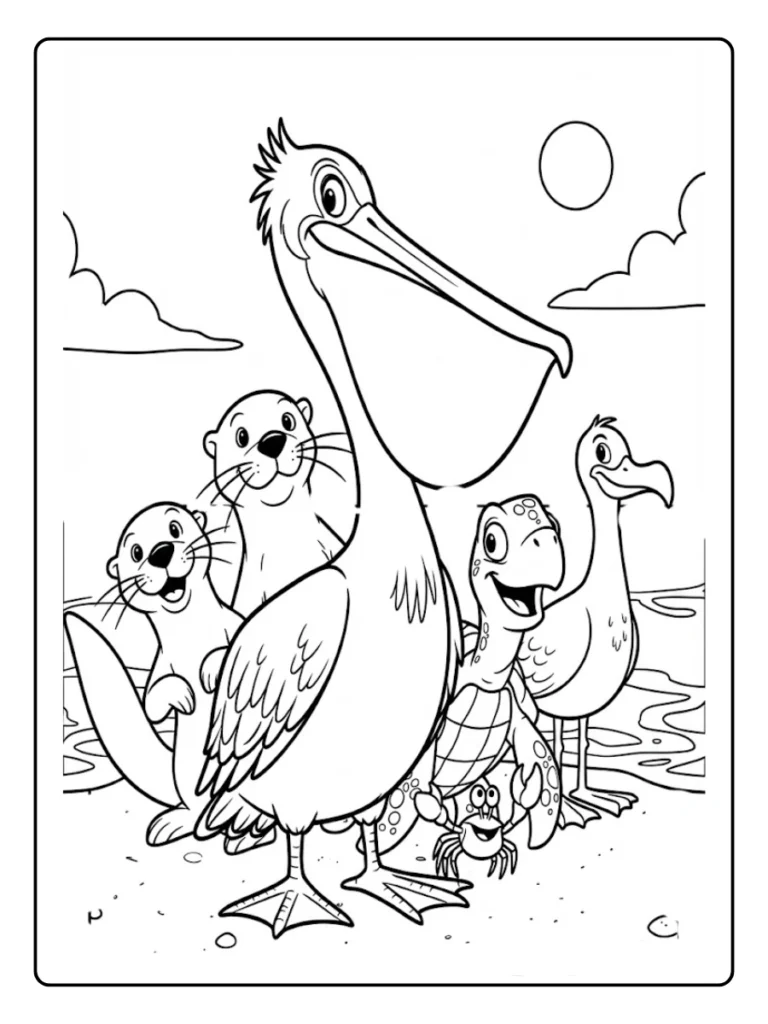 Kleurplaat Schattige Dieren