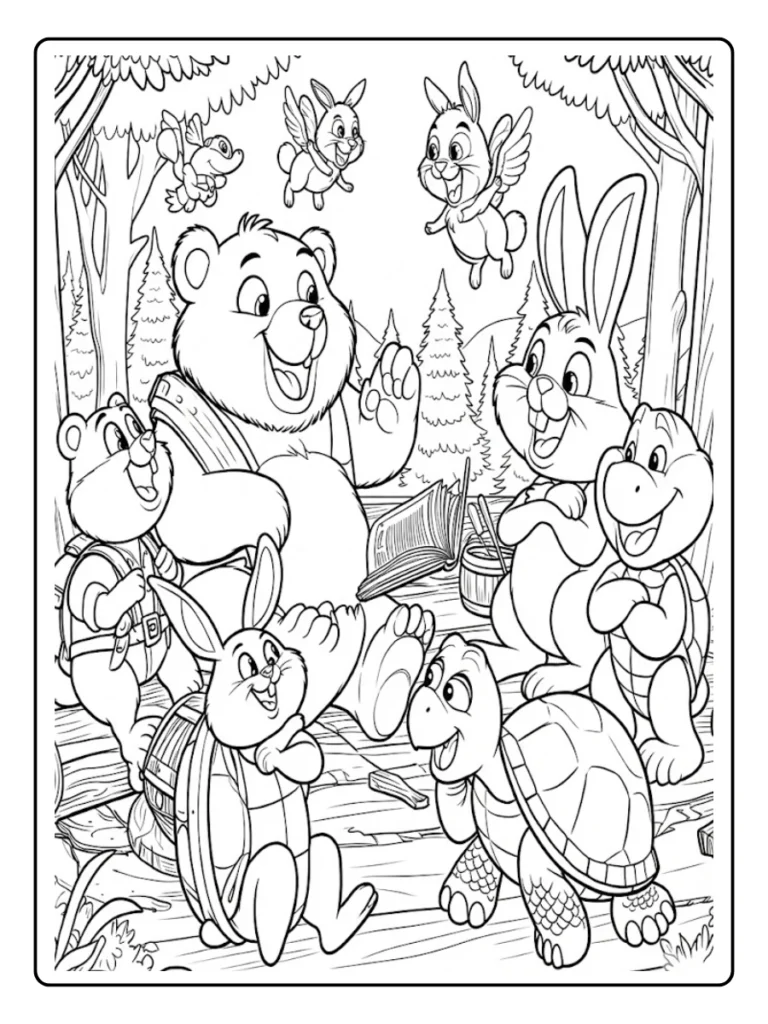 Kleurplaat Schattige Dieren