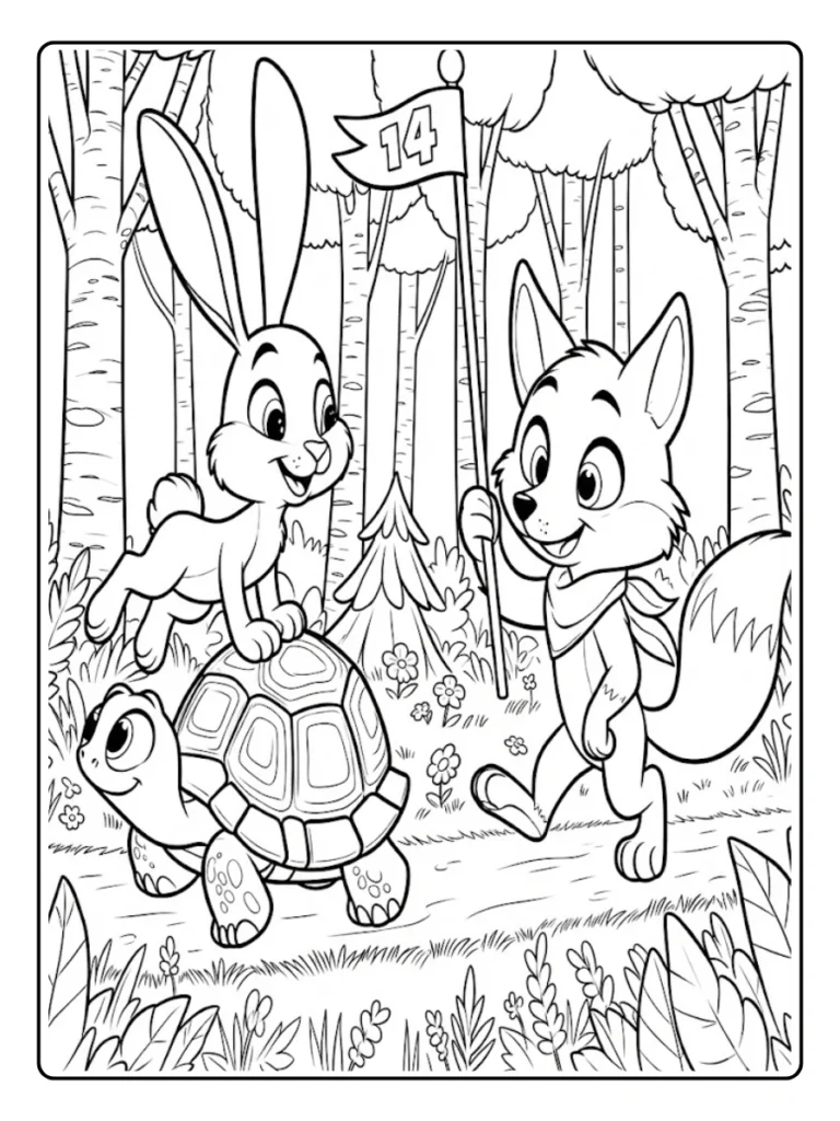 Kleurplaat Schattige Dieren