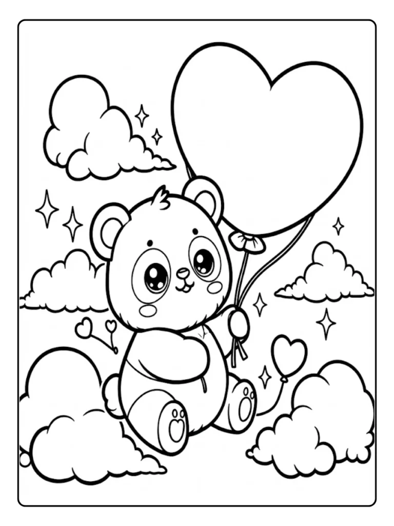 Schattige Panda Kleurplaat