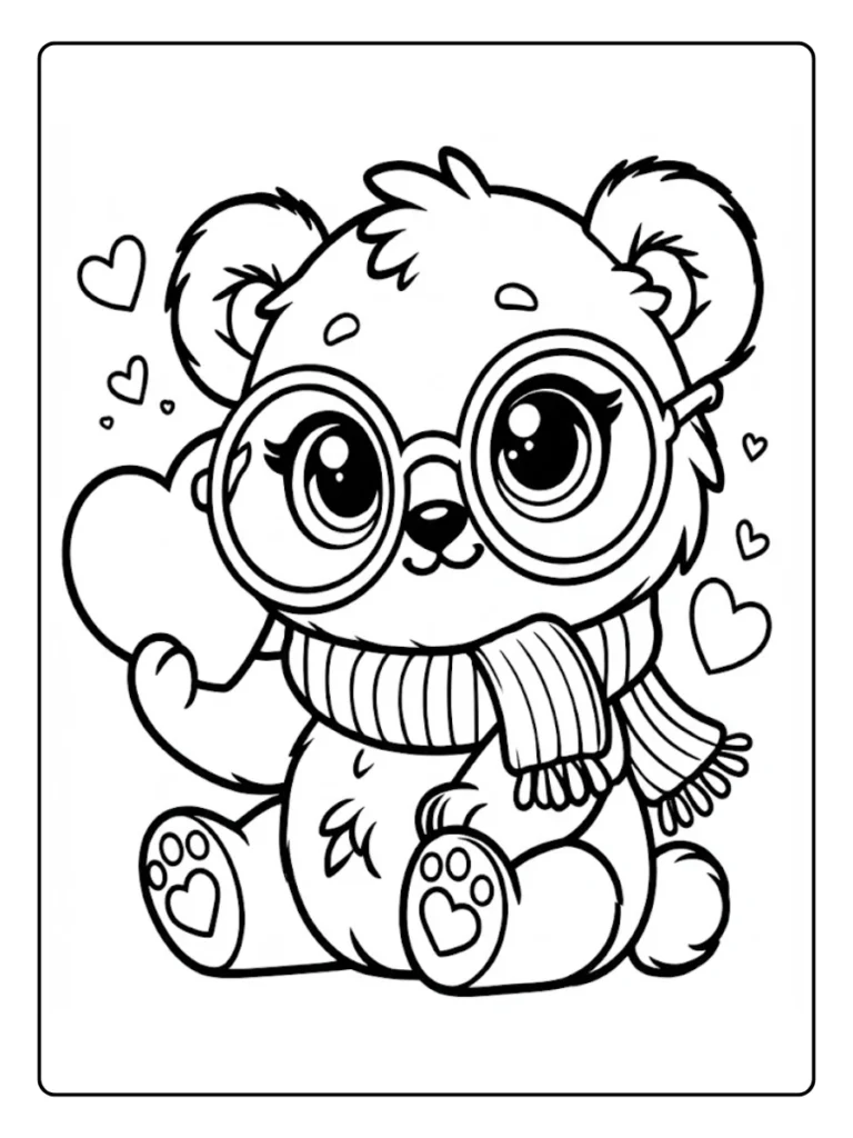 Schattige Panda Kleurplaat